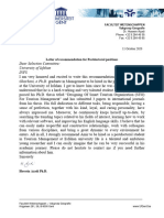 PostDoc Recommendation Letter University 2