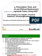 J.D. Opdyke - JSM 2011 - Bootstraps and Permutation Tests Orders of Magnitude Faster Than SAS Procs