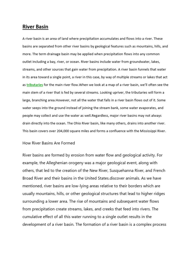 Concept of River Basin | PDF | Drainage Basin | River