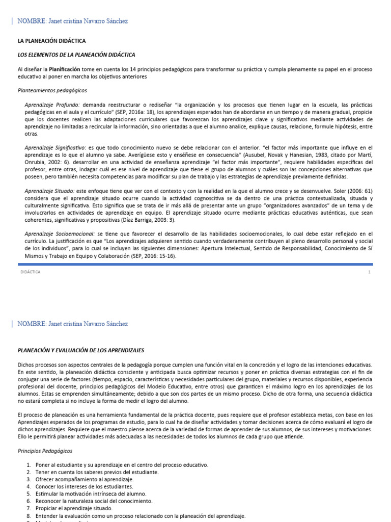 Planeación Didáctica Efectiva en Educación | PDF | Aprendizaje | Plan ...