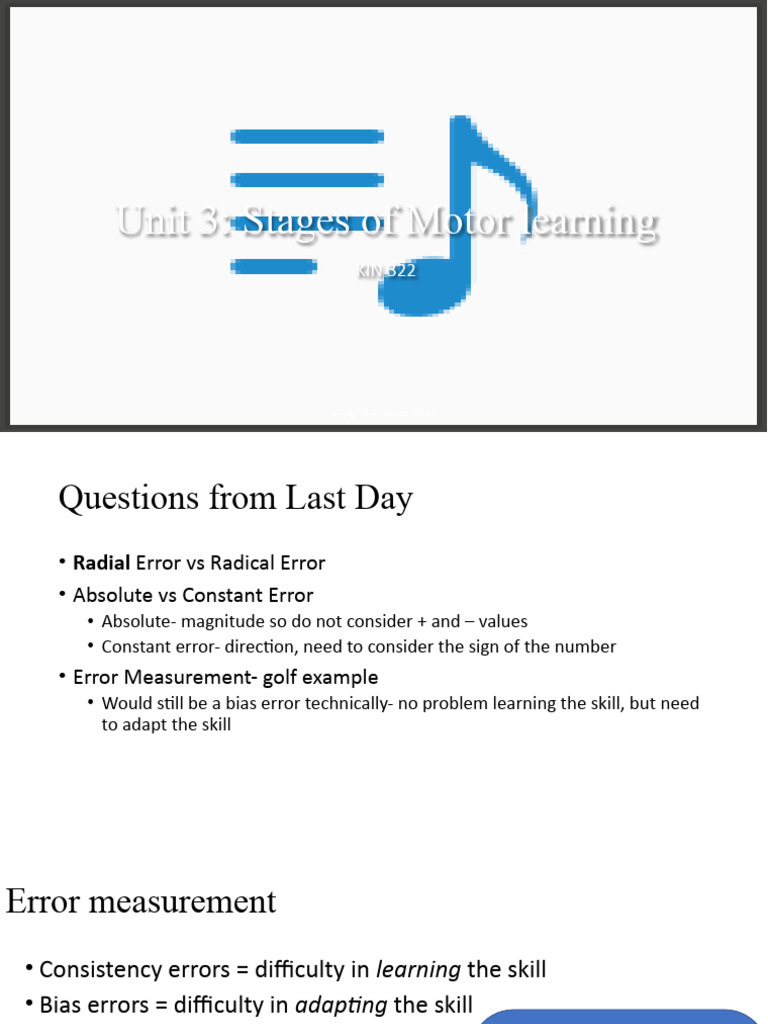 Student 3 2 stages of motor learning kin 322 pdf expert motor