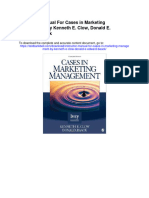 Instructor Manual For Cases in Marketing Management by Kenneth e Clow Donald e Edward Baack