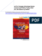 Instructor Manual For Cengage Advantage Books American Government and Politics Today Brief Edition 2014 2015 8th Edition by Steffen
