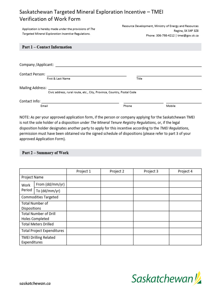 Verification of Work Form | PDF