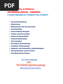 Anthro Theories by Alabama University