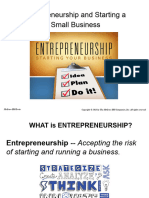 Entrepreneurship, Starting A Small Business