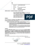 Expediente #1121 - 2019 - Reposicion Laboral - Carlos Eduardo Aznaran Guevara - Escrito