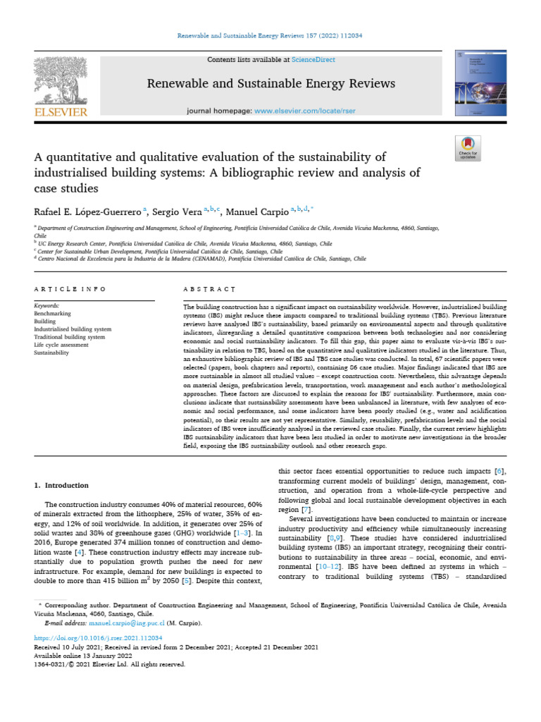 A Quantitative and Qualitative Evaluation of The Sustainability of ...