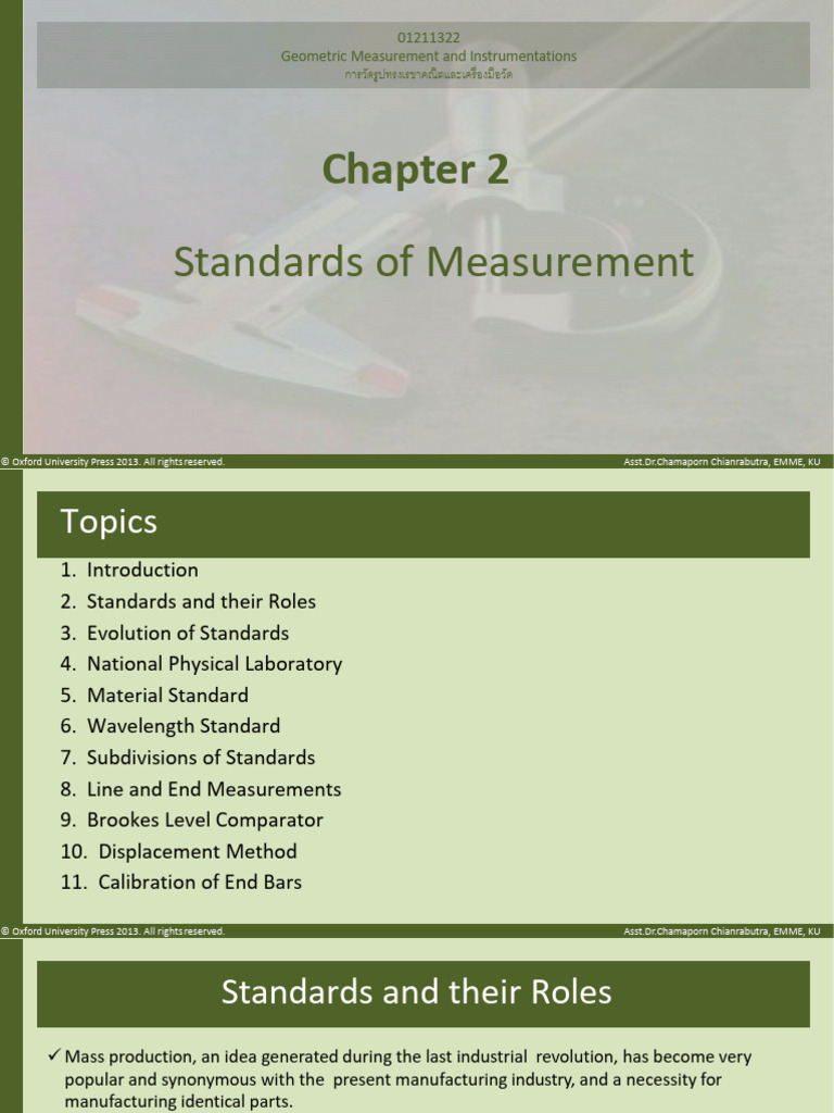 Standards of Measurement Overview | PDF | International System Of Units ...