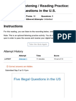 OPTIONAL Listening - Reading Practice - Five Illegal Questions in The U.S. - English For Career Development Summer 2023