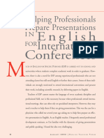 Helping Professionals Prepare Presentations: English Conferences