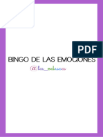 Bingo de Las Emociones La - Educa