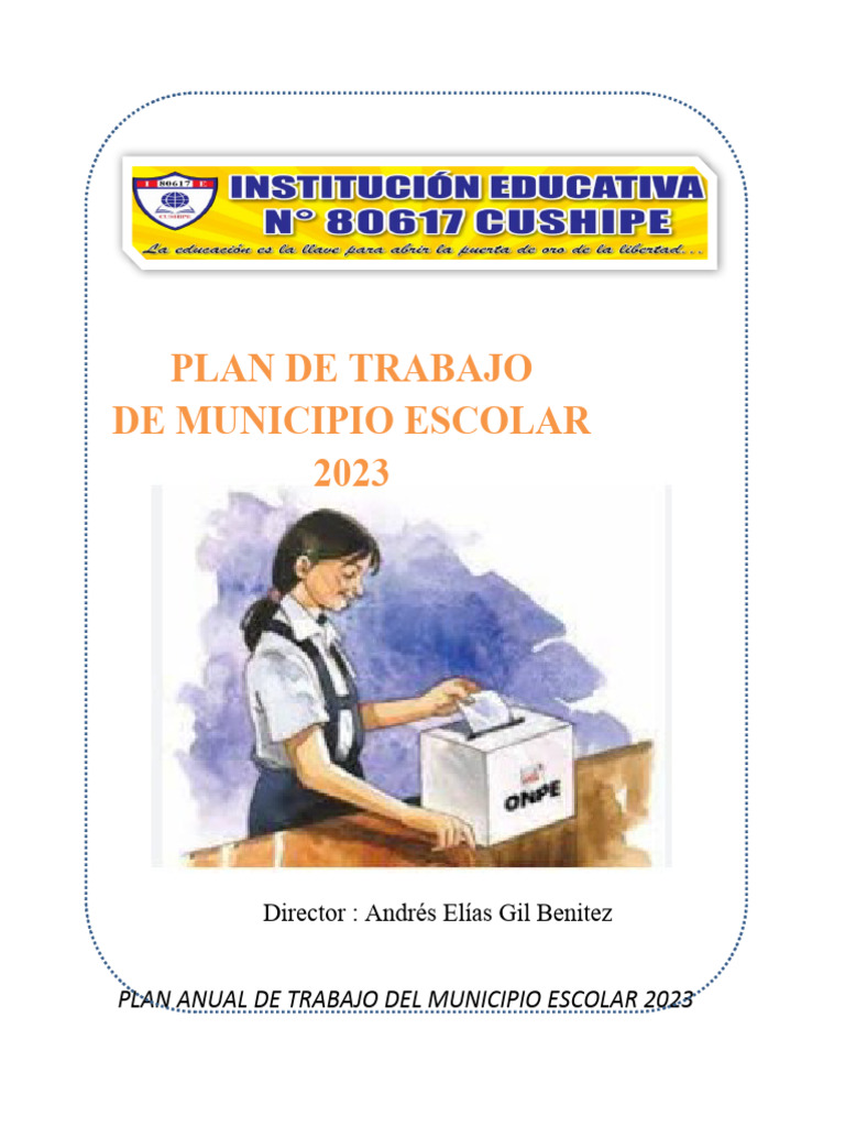 Plan de Municipio Escolar 2023 | PDF | Crecimiento personal y ...