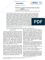 Barreras para La Implementación Del Mantenimiento Predictivo en La Industria de Maquinaria Italiana