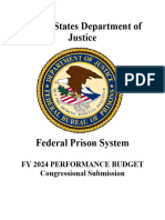 Federal Prison System FY 2024 PERFORMANCE BUDGET Congressional Submission