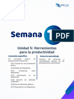 Unidad 5: Herramientas para La Productividad: Contenido Específico Metas de Aprendizaje