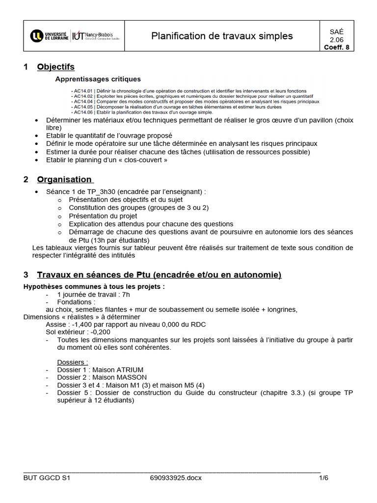 Planification des travaux de gros œuvre | PDF | Ingénierie des systèmes ...