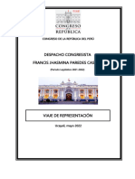 Informe de Semana de Representación - Mayo 2022