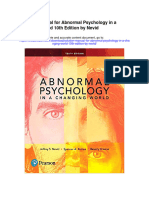 Solution Manual For Abnormal Psychology in A Changing World 10th Edition by Nevid
