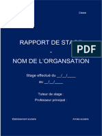 Modèle de Rapport de Stage