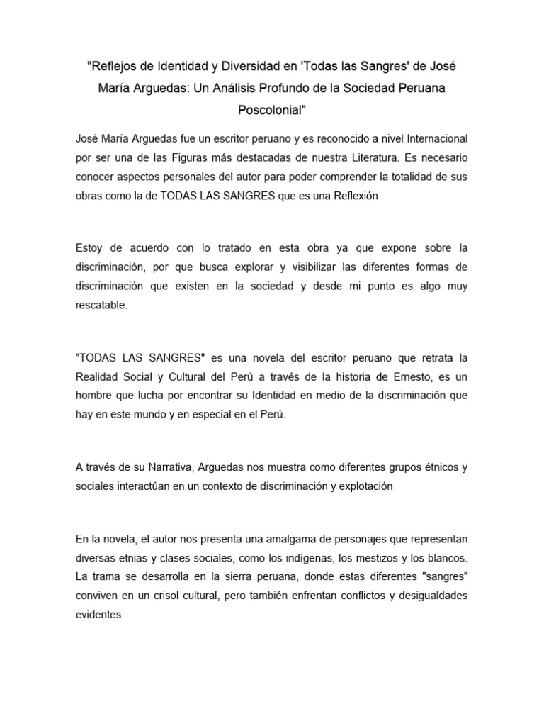 Ensayo Final PDF Perú Sociedad