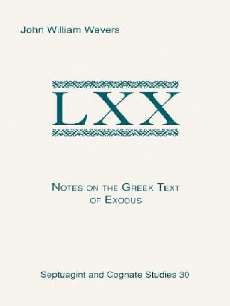 Notes on the Greek Text of Exodus 出エジプト記 Greek Text Analysis of Exodus | PDF | Grammatical Gender | Perfect