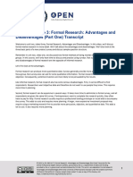 M2 T3 Formal Research Advantages and Disadvantages Part 1
