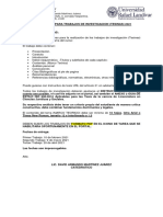 Instrucciones para Trabajos de Investigacion 2021. Derecho Procesal Penal II