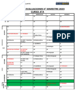 Calendario Evaluaciones 8a