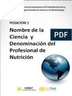 Lectura LC21 No Mbre de La Ciencia y Denominacion Del Profesional de Nutricion