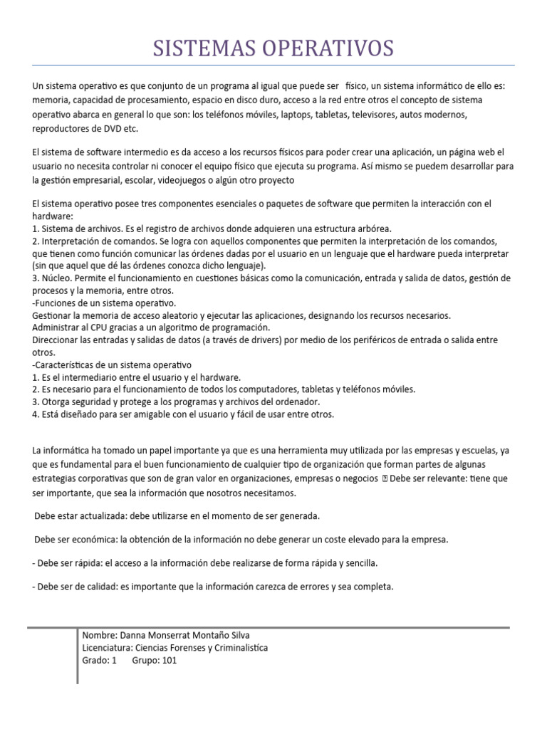 Sistemas Operativos | PDF | Sistema operativo | Hardware de la computadora