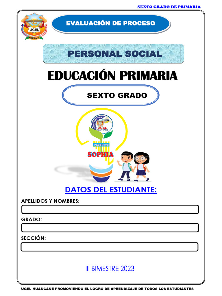 Evaluación de Personal Social 6to Grado | PDF | Perú | Volcán