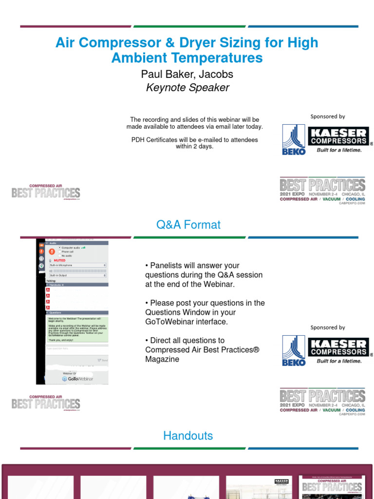 Air Compressor & Dryer Sizing For High Ambient Temperatures Rev PDF