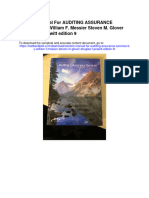Solution Manual For Auditing Assurance Services by William F Messier Steven M Glover Douglas F Prawitt Edition 9