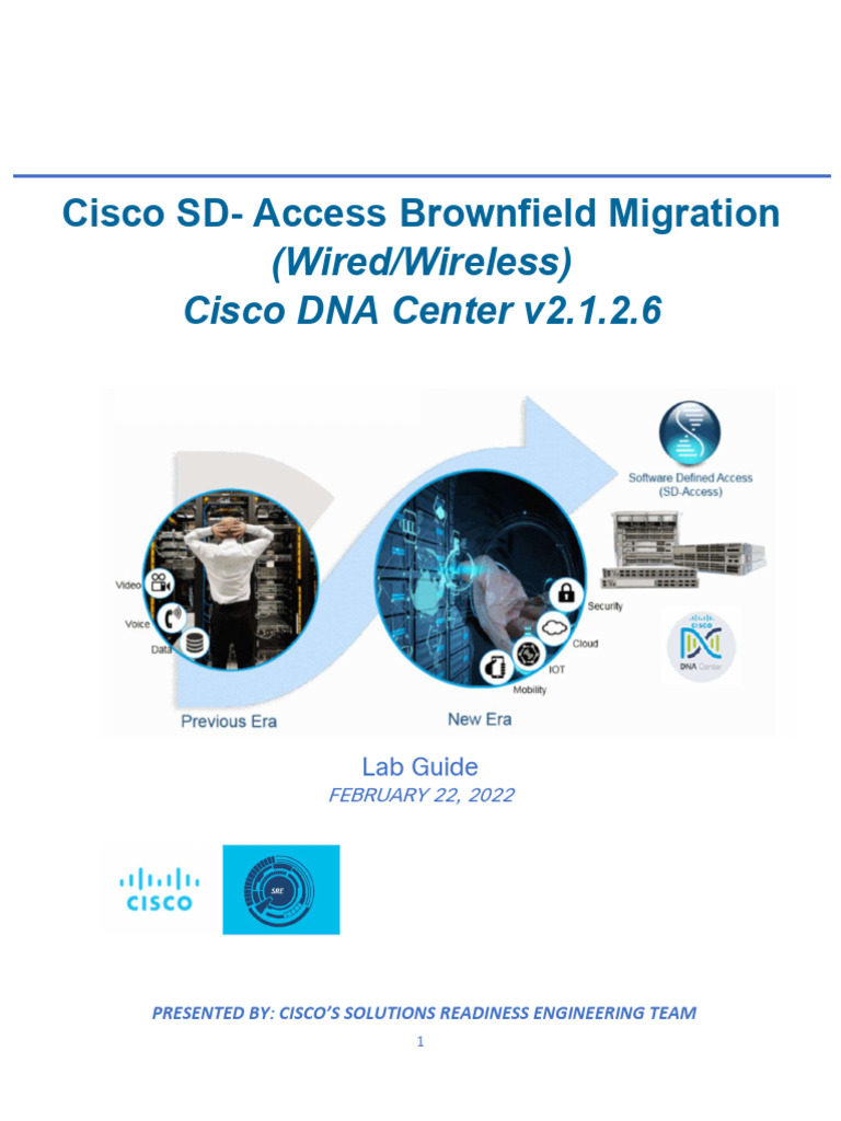 Cisco SD-Access Migration Lab Guide | PDF | Computer Network | Wireless Lan