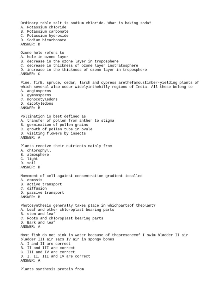 Quiz 5 aiken format pdf plants leaf