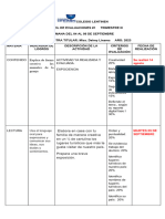 Evaluaciones, Trimestre III