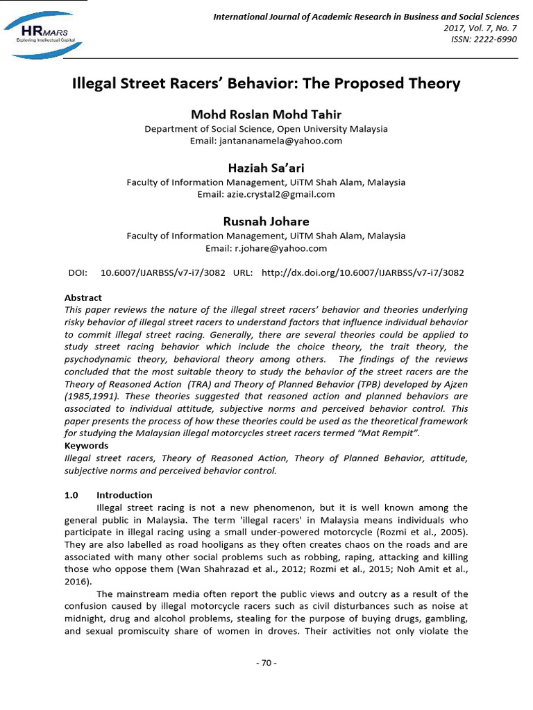 illegal-street-racers-behavior-the-proposed-theory1-pdf-attitude