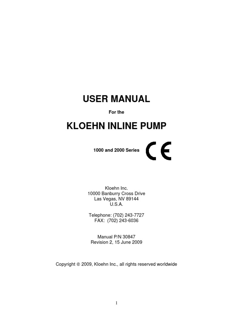 Inline Pump User Manual Pdf Electric Motor Electrical Engineering