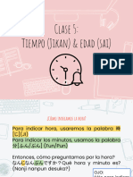 Clase 5: Tiempo (Jikan) & Edad (Sai)