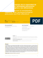 Grupo 9 Desarrollo Temprano de La Capacidad de Mentalización, Principales Precursores Neuropsicológicos y Sus Alteraciones