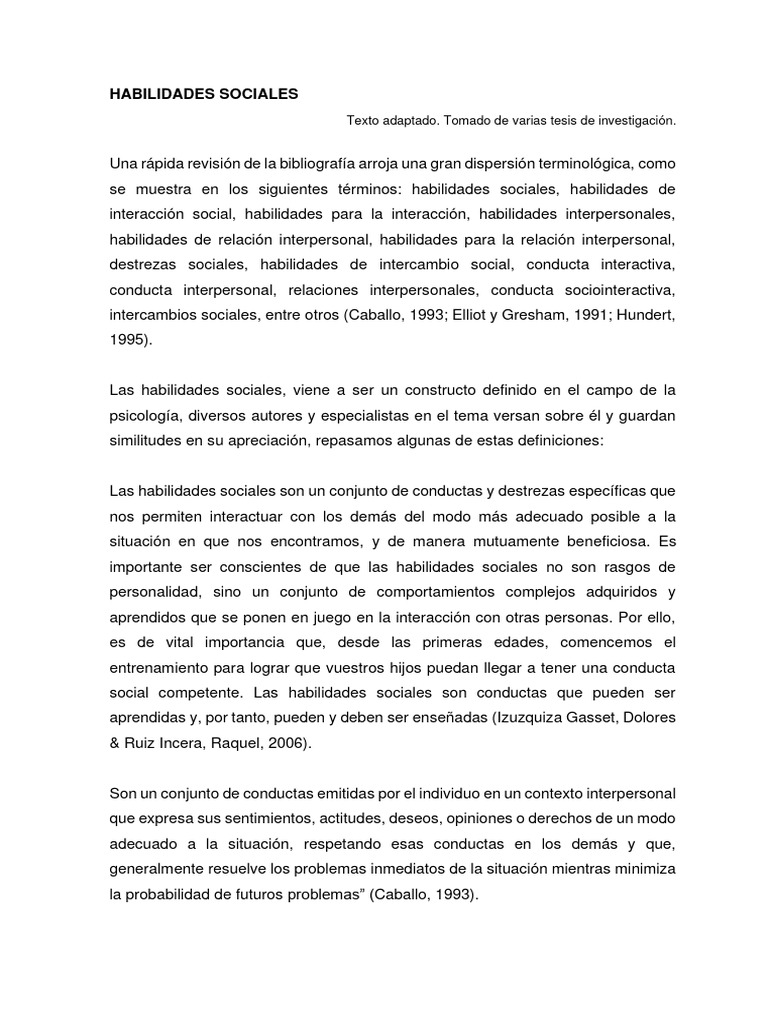Habilidades Sociales | PDF | Empatía | Las emociones