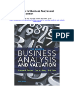 Solution Manual For Business Analysis and Valuation Ifrs Edition