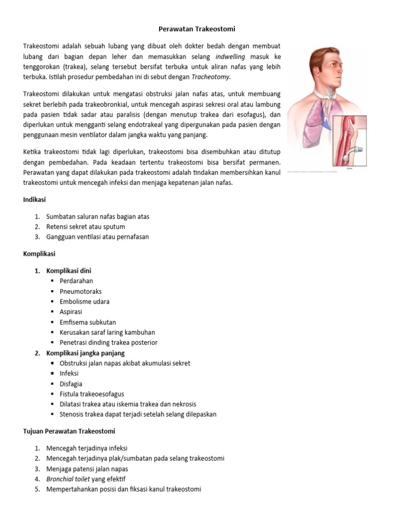 Perawatan Trakeostomi | PDF
