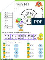 Completar La Tabla Del 4