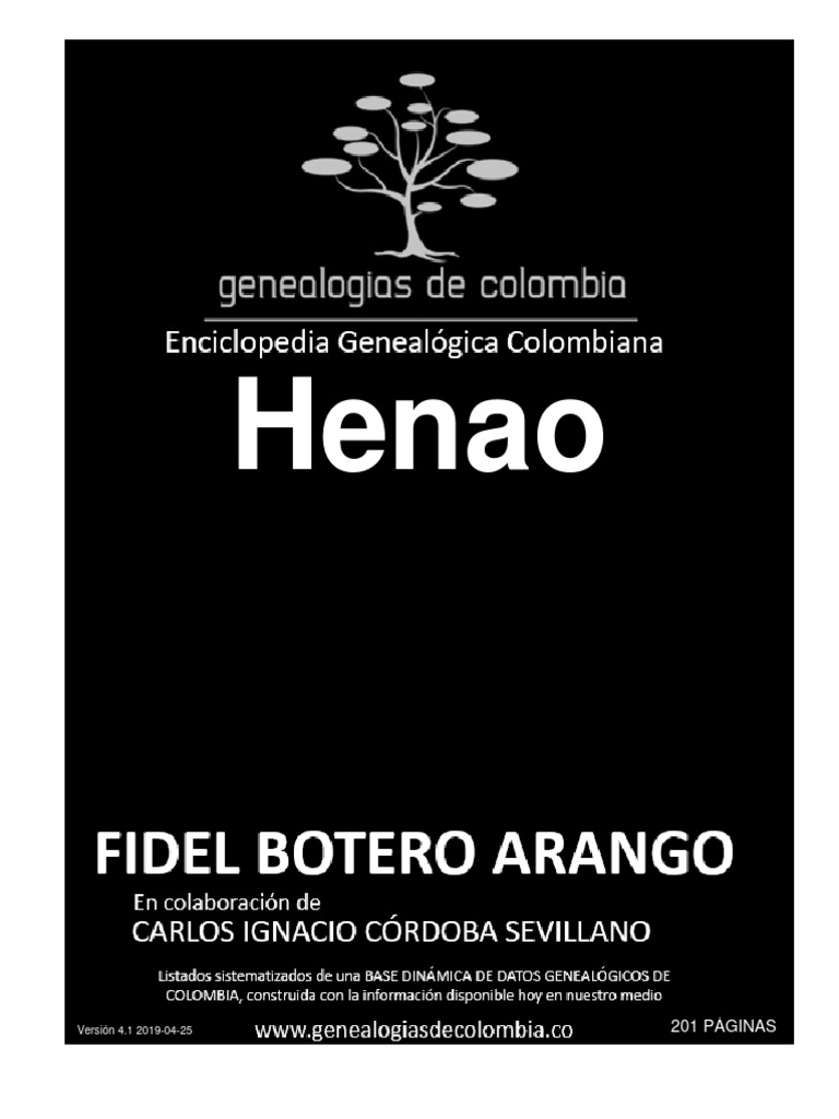 Genealogía del apellido Henao en Colombia | PDF | Colombia | Apellido
