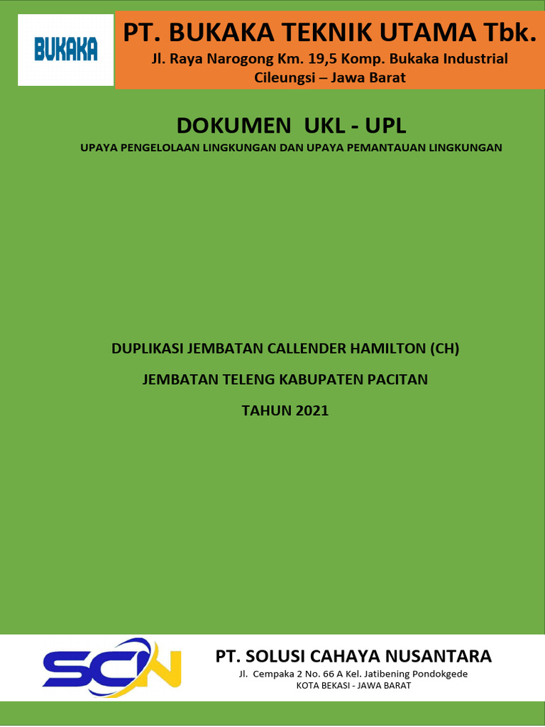 UKL-UPL Pembangunan Jembatan Teleng | PDF