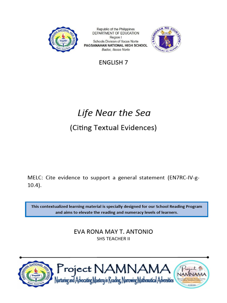 Contextualized Learning Material Ermt Antonio PDF Reading Comprehension Behavior