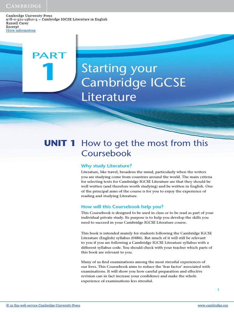 語学・辞書・学習参考書 Cambridge IGCSE Literature in English Cambridge IGCSE Literature in English Students book