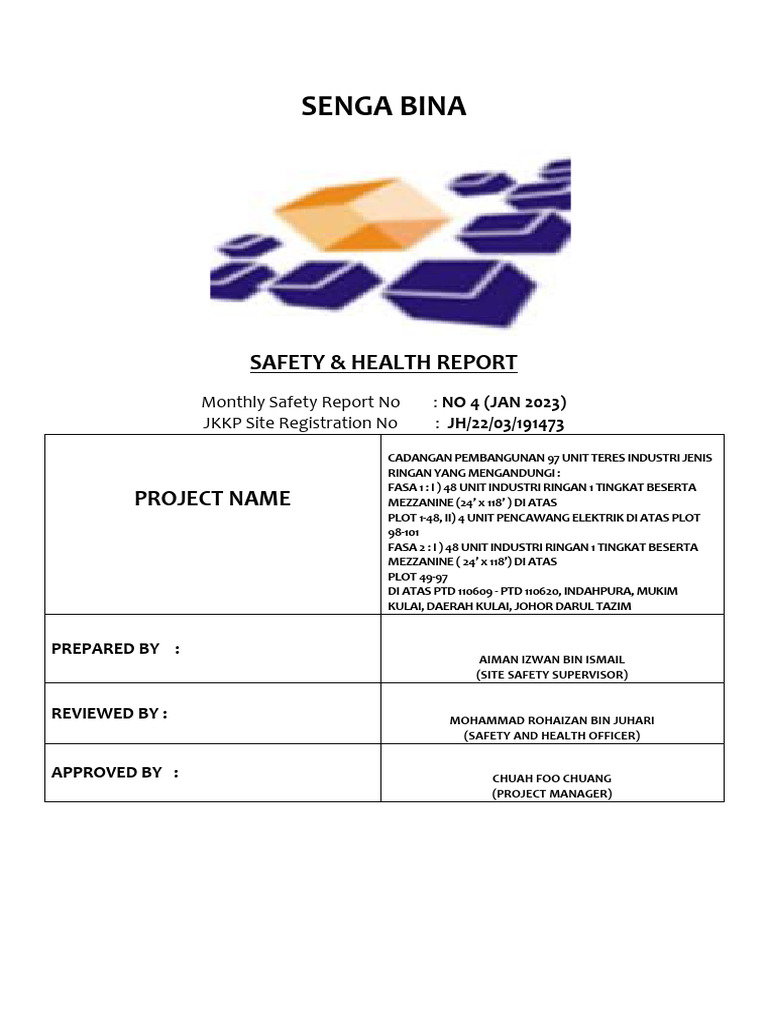 Monthly report january pdf occupational safety and health working